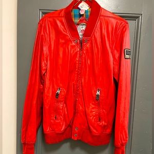 Diesel red leather